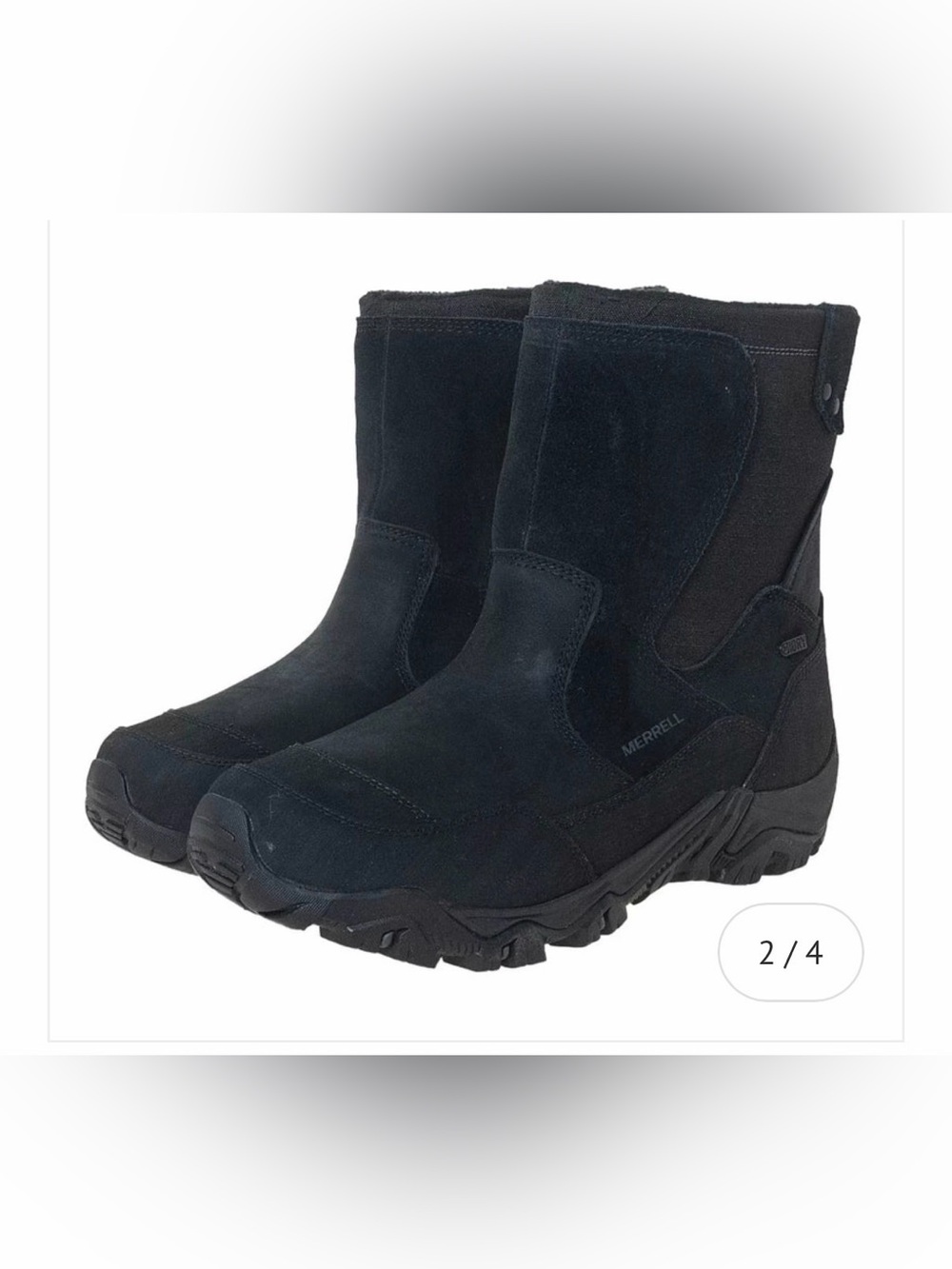 Merrell Black Insulated Grip-Tread Winter Boots